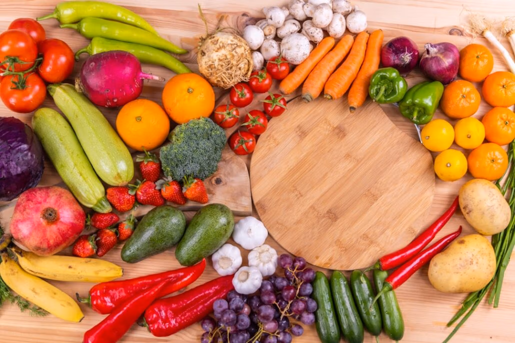 Verse groenten en fruit voor gezonde vertering